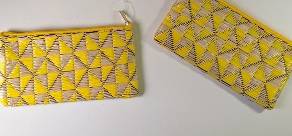 🆕 One Geometric Woven Straw, Thin Pouch 👝 - Picture 4 of 16